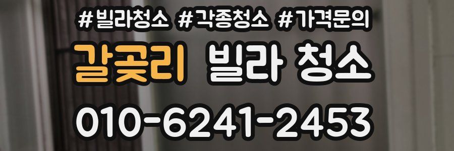 갈곶리 빌라 청소