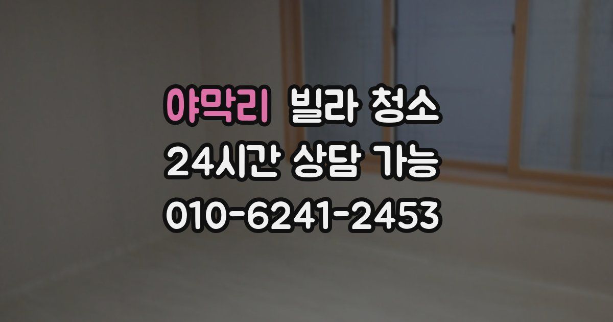 야막리 빌라 청소