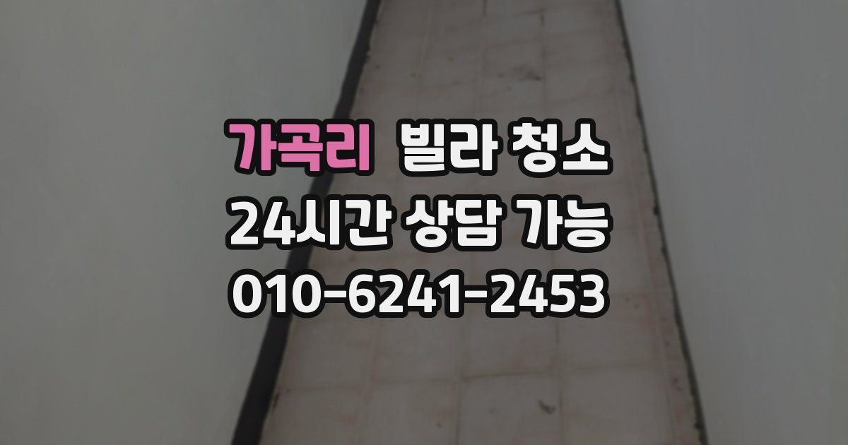 가곡리 빌라 청소