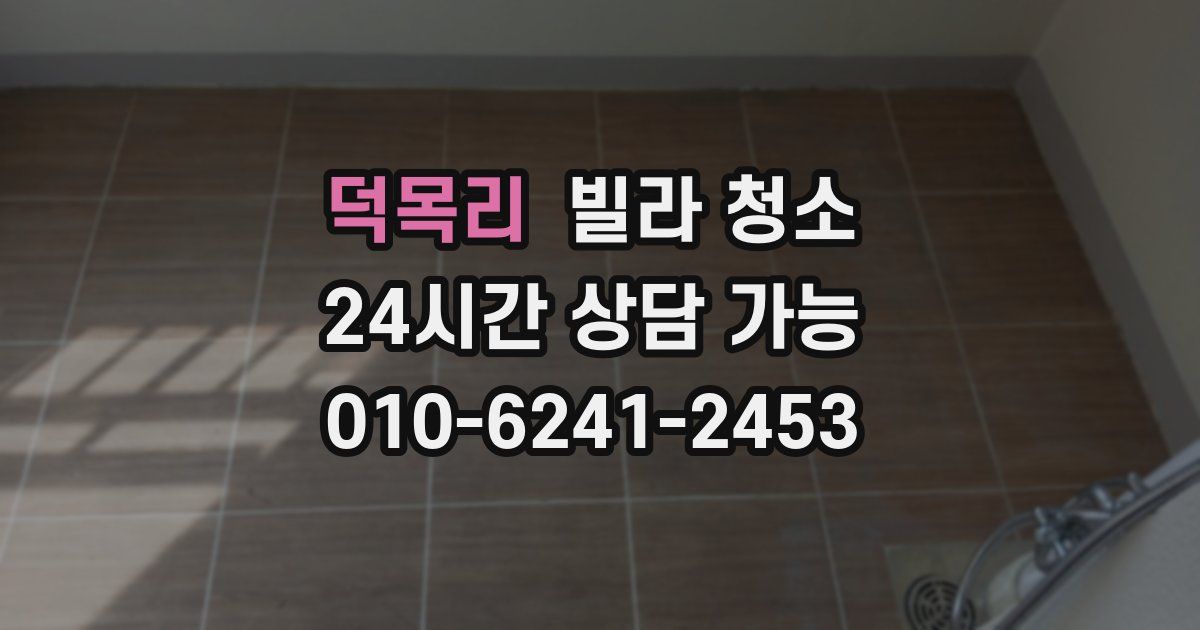 덕목리 빌라 청소