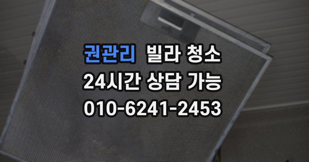 권관리 빌라 청소