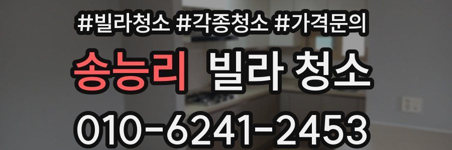 송능리 빌라 청소