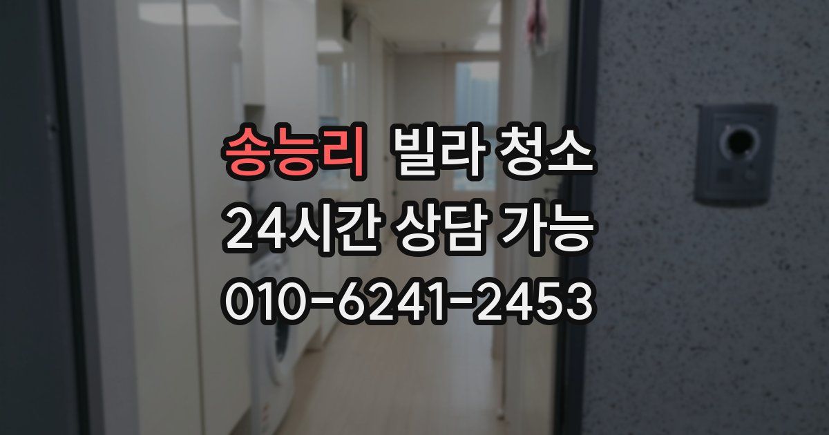 송능리 빌라 청소