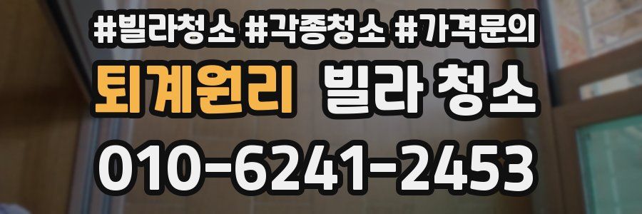 퇴계원리 빌라 청소