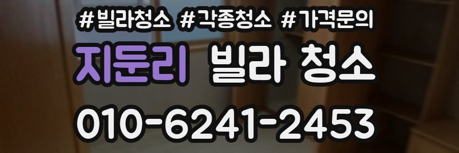 지둔리 빌라 청소