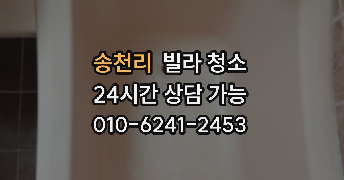 송천리 빌라 청소