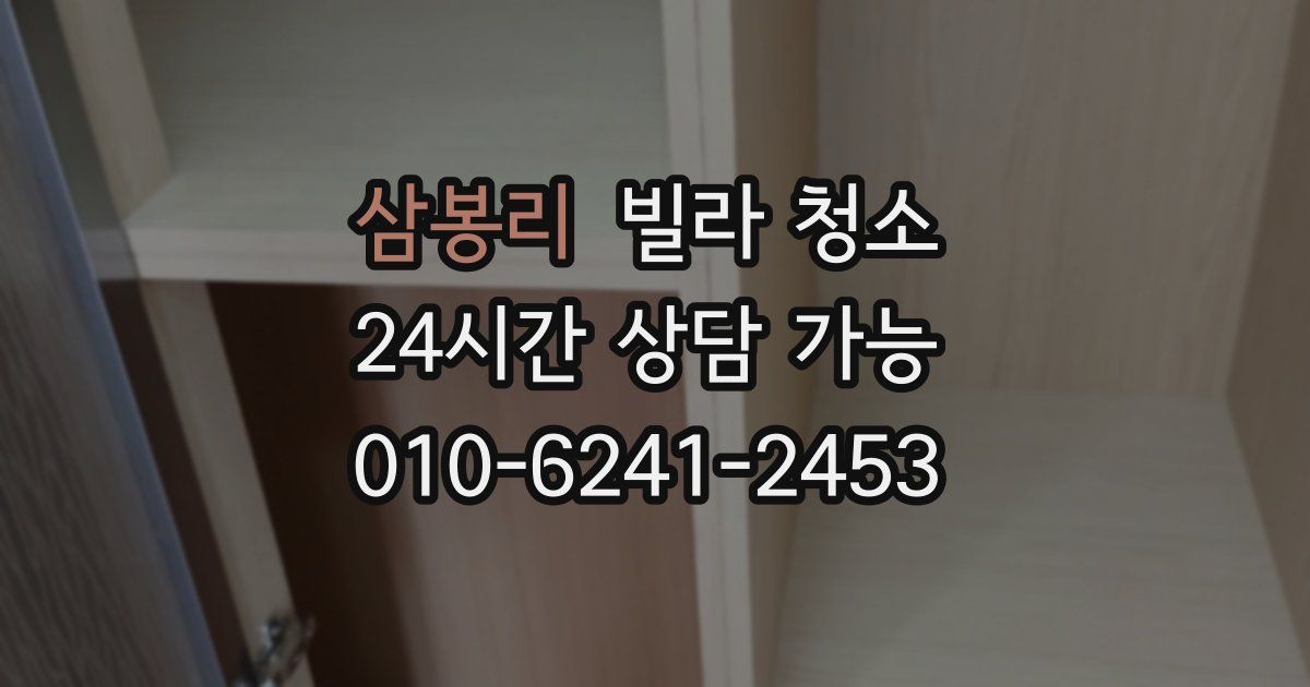 삼봉리 빌라 청소