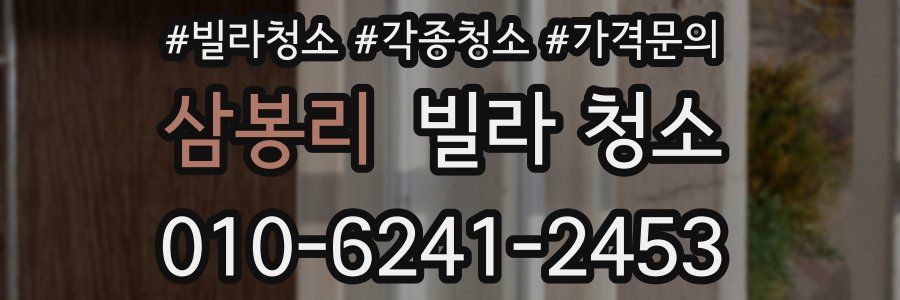 삼봉리 빌라 청소