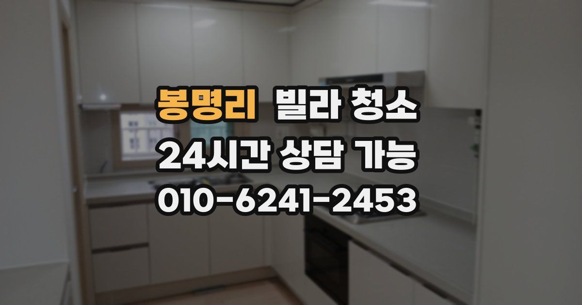 봉명리 빌라 청소