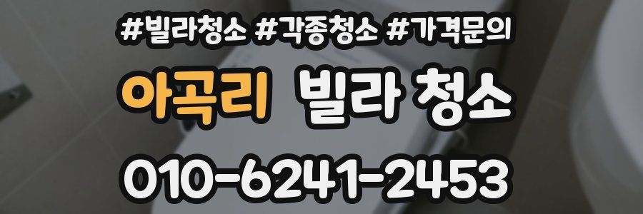 아곡리 빌라 청소