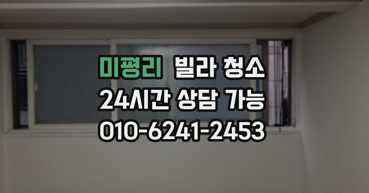 미평리 빌라 청소