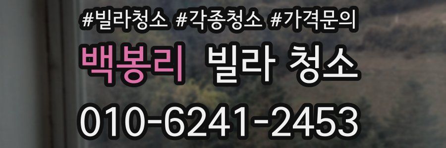 백봉리 빌라 청소