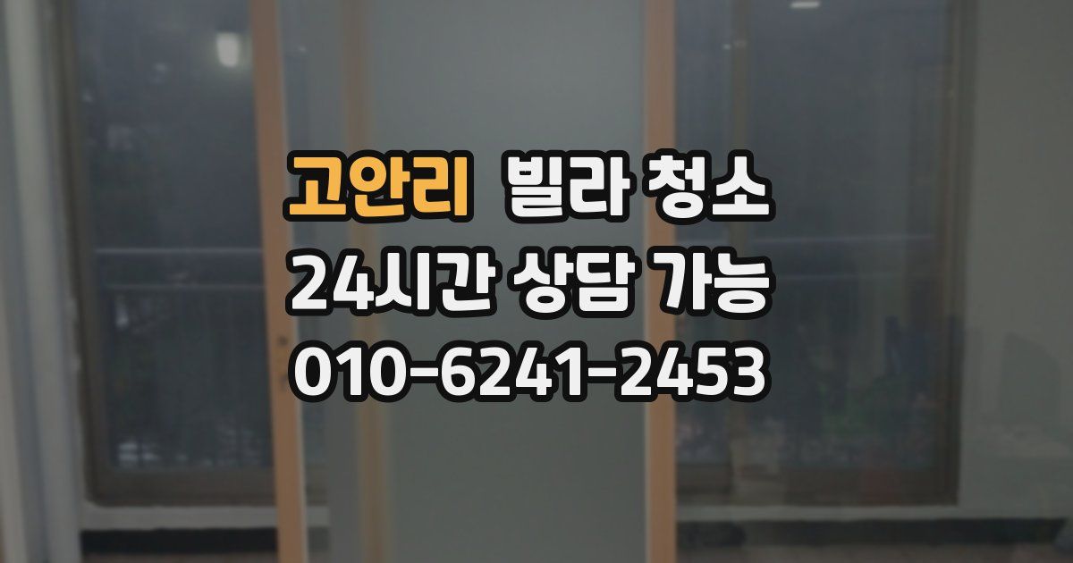 고안리 빌라 청소