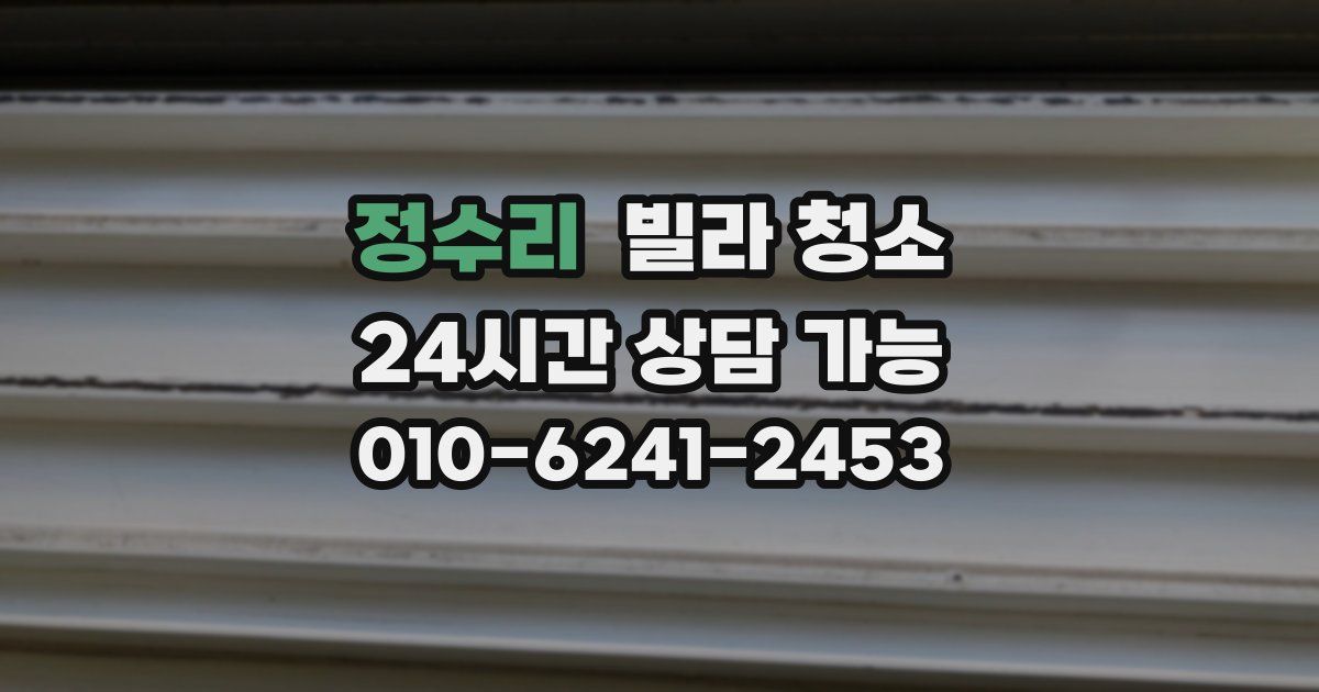 정수리 빌라 청소