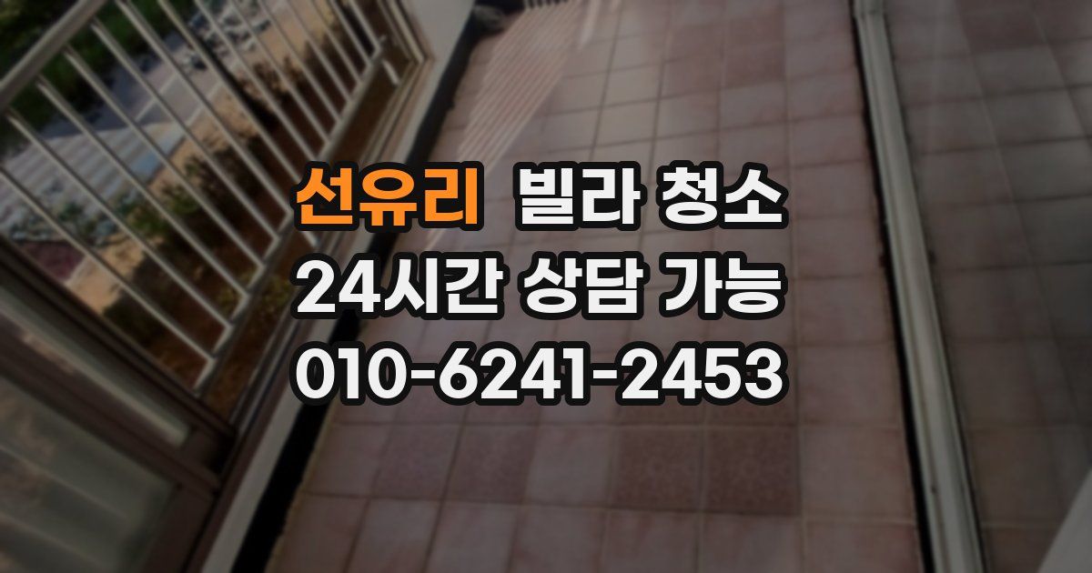 선유리 빌라 청소