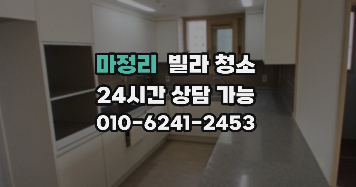 마정리 빌라 청소