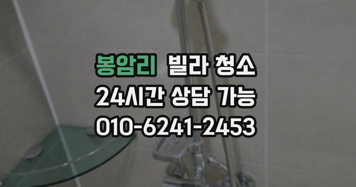 봉암리 빌라 청소