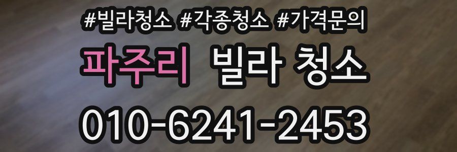 파주리 빌라 청소