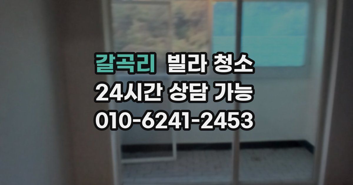 갈곡리 빌라 청소