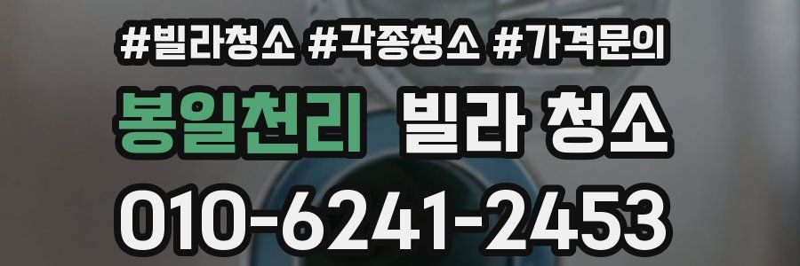 봉일천리 빌라 청소