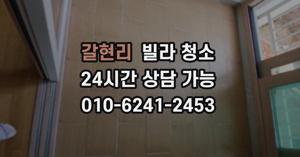 갈현리 빌라 청소