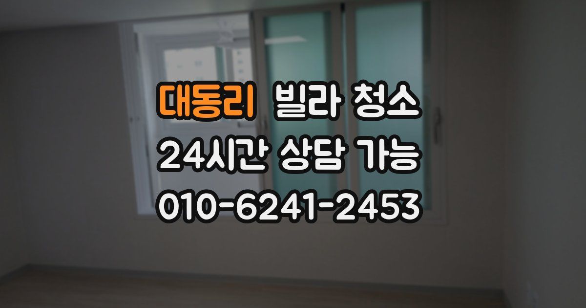 대동리 빌라 청소