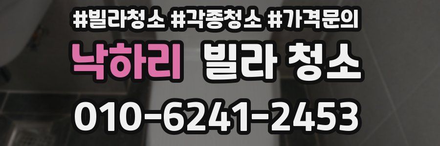 낙하리 빌라 청소