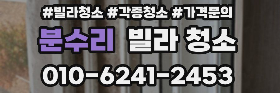 분수리 빌라 청소
