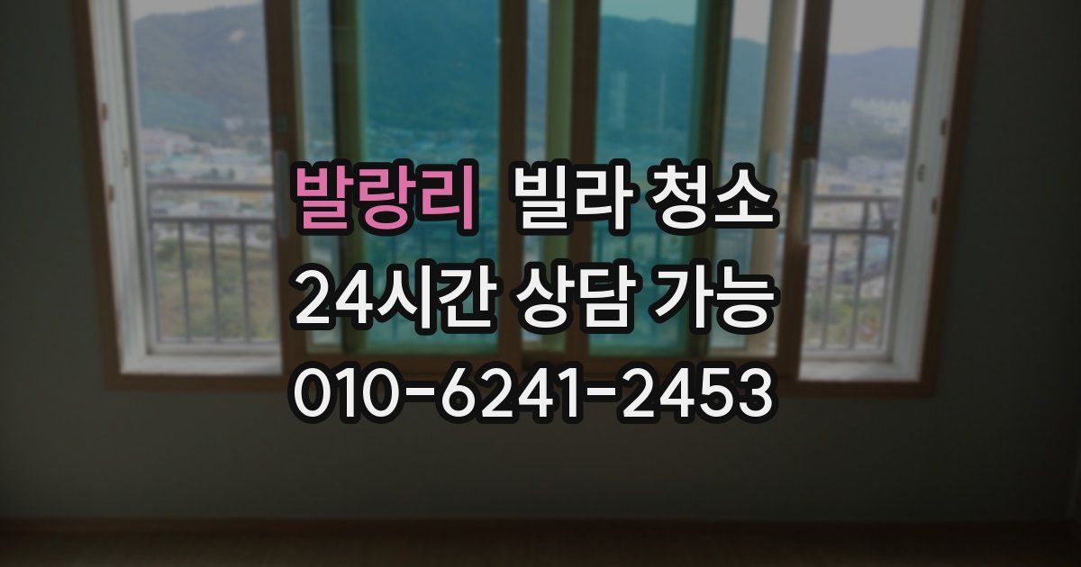 발랑리 빌라 청소