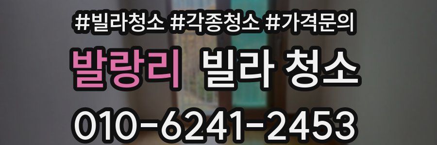 발랑리 빌라 청소