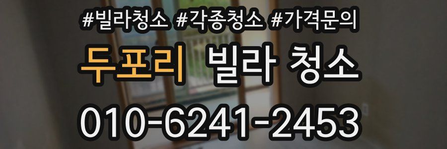 두포리 빌라 청소