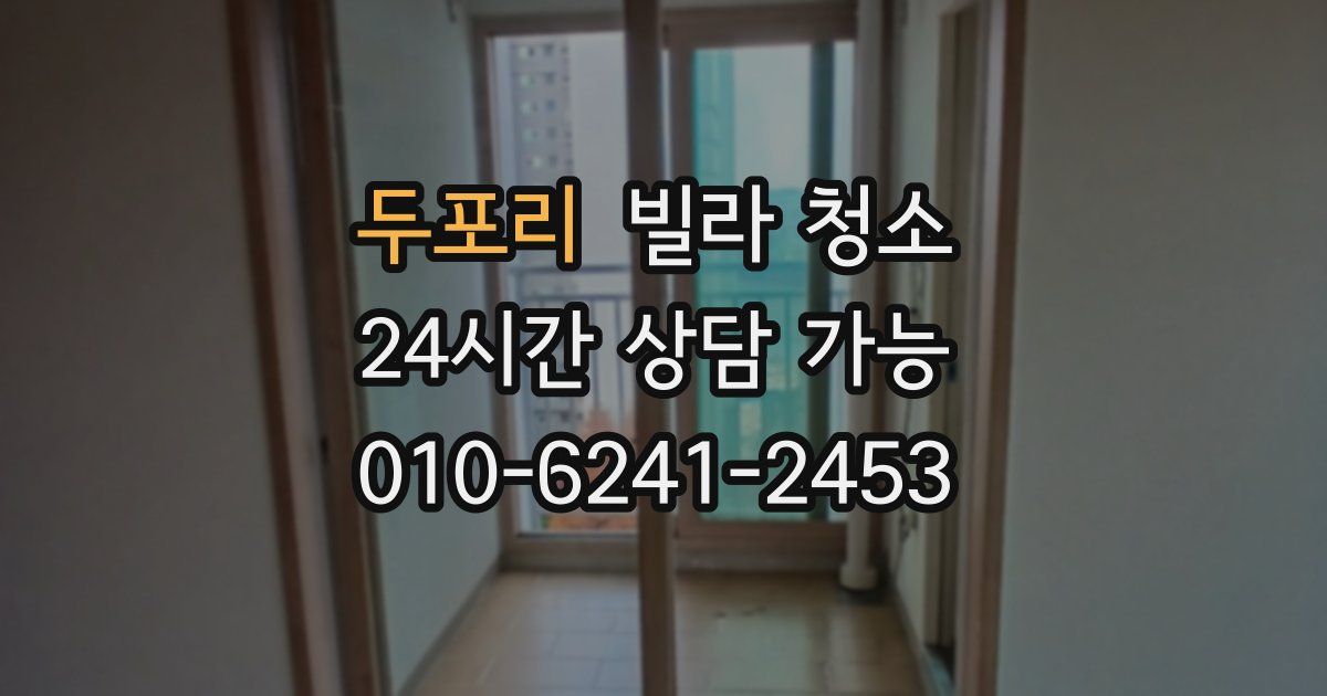 두포리 빌라 청소