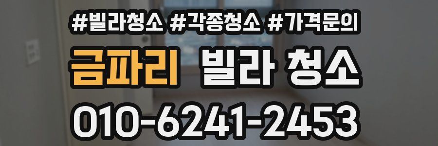 금파리 빌라 청소