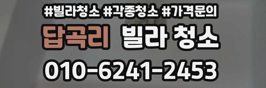 답곡리 빌라 청소