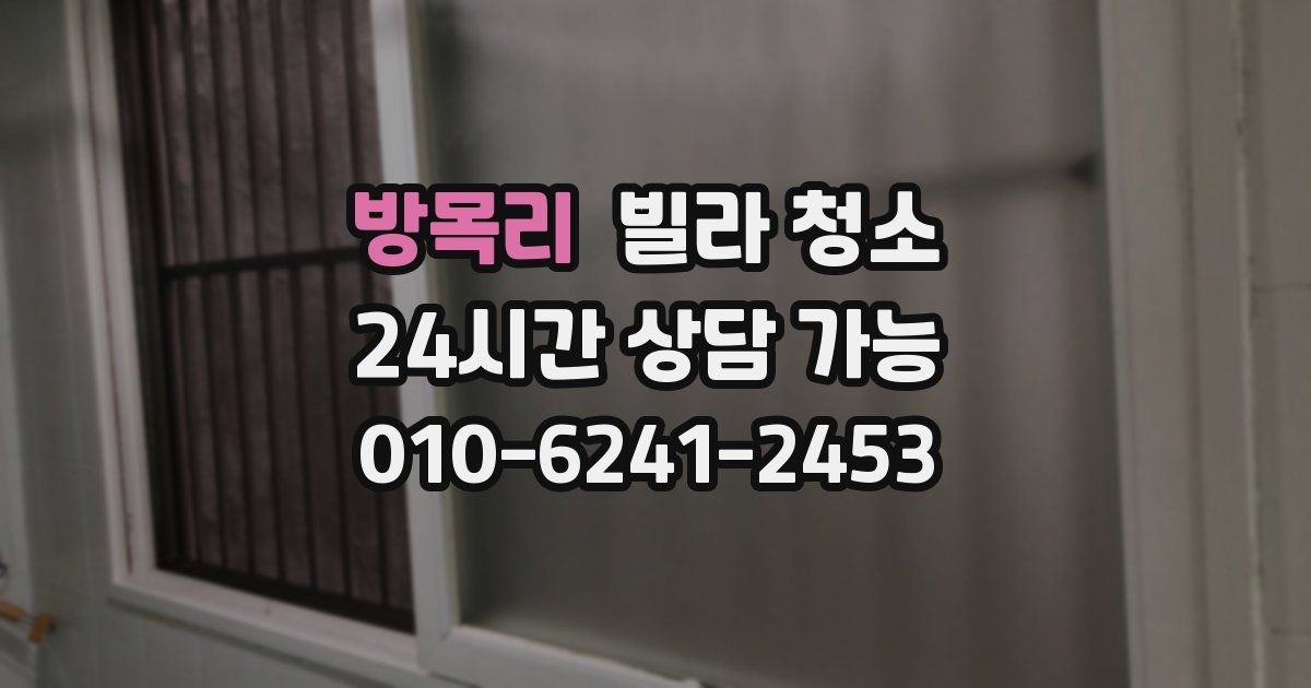 방목리 빌라 청소