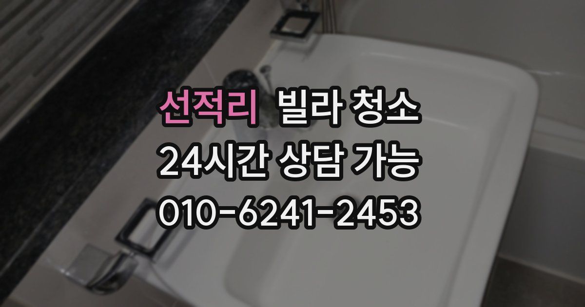 선적리 빌라 청소