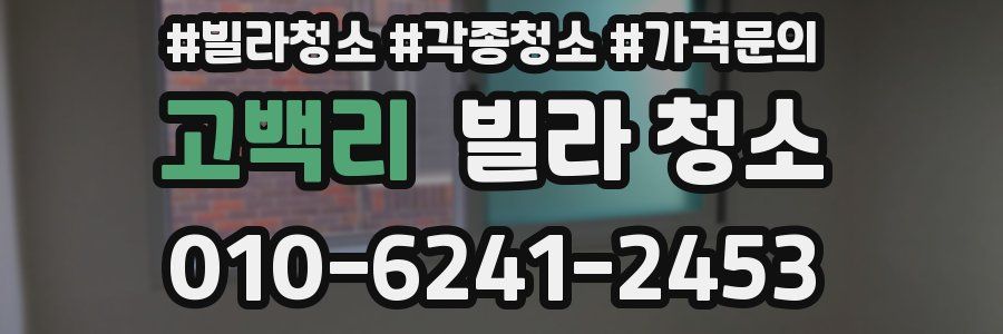 고백리 빌라 청소