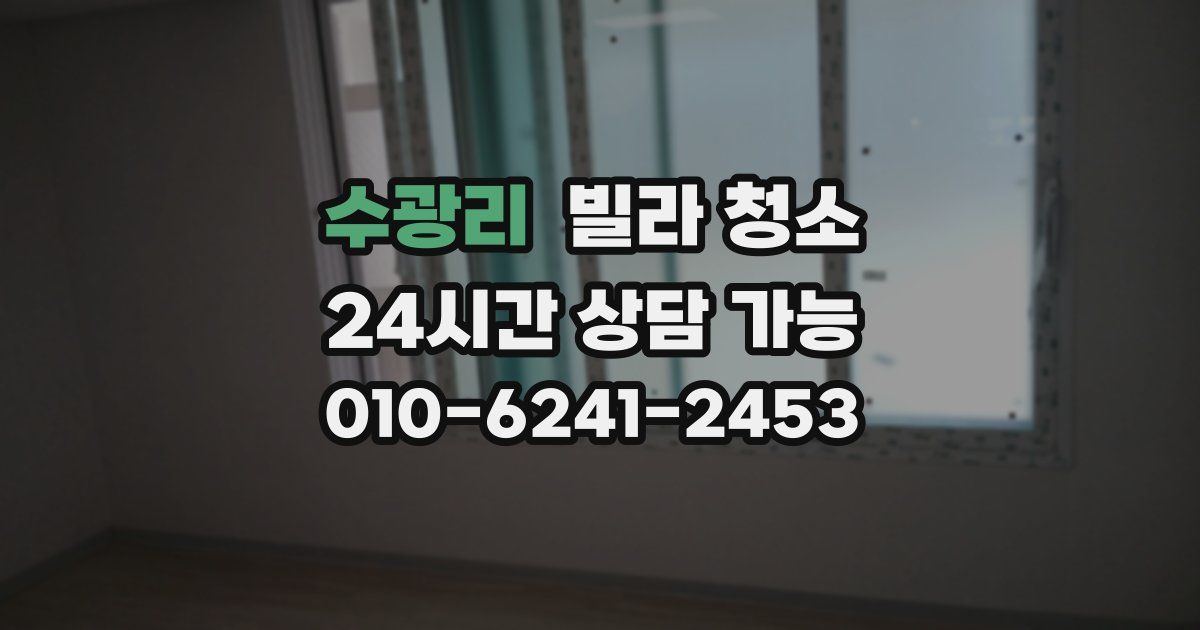 수광리 빌라 청소