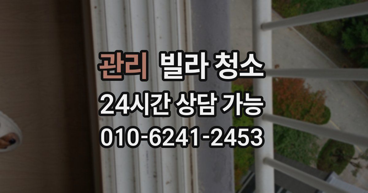 관리 빌라 청소