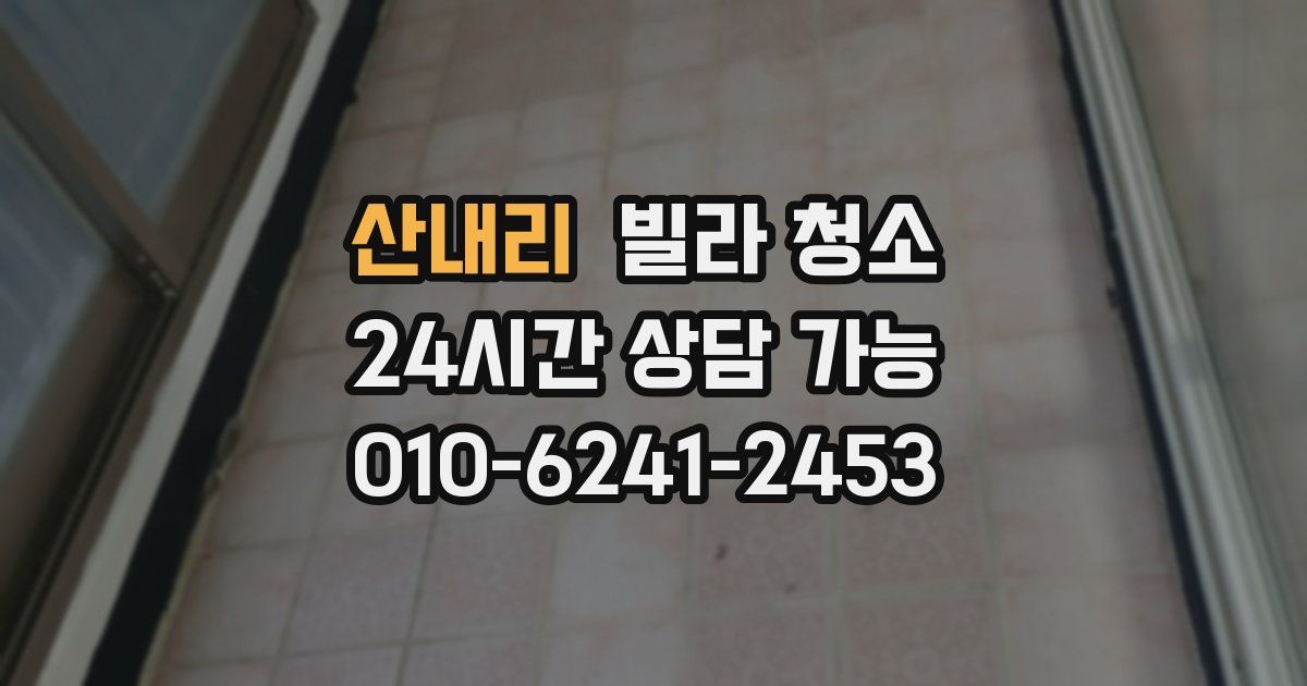 산내리 빌라 청소
