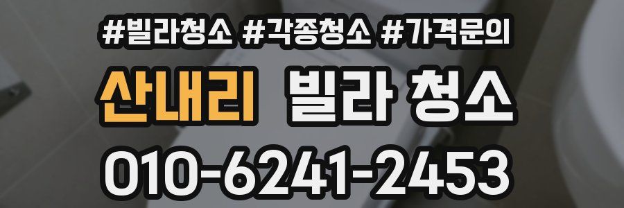 산내리 빌라 청소