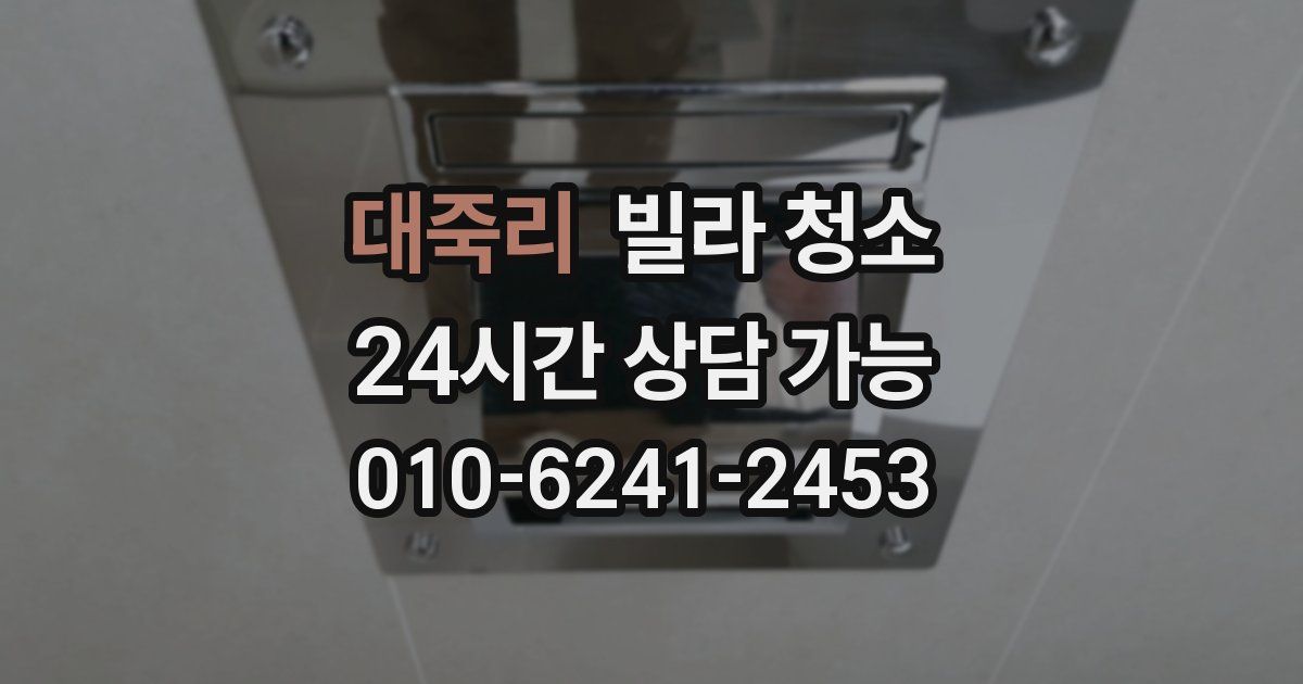 대죽리 빌라 청소