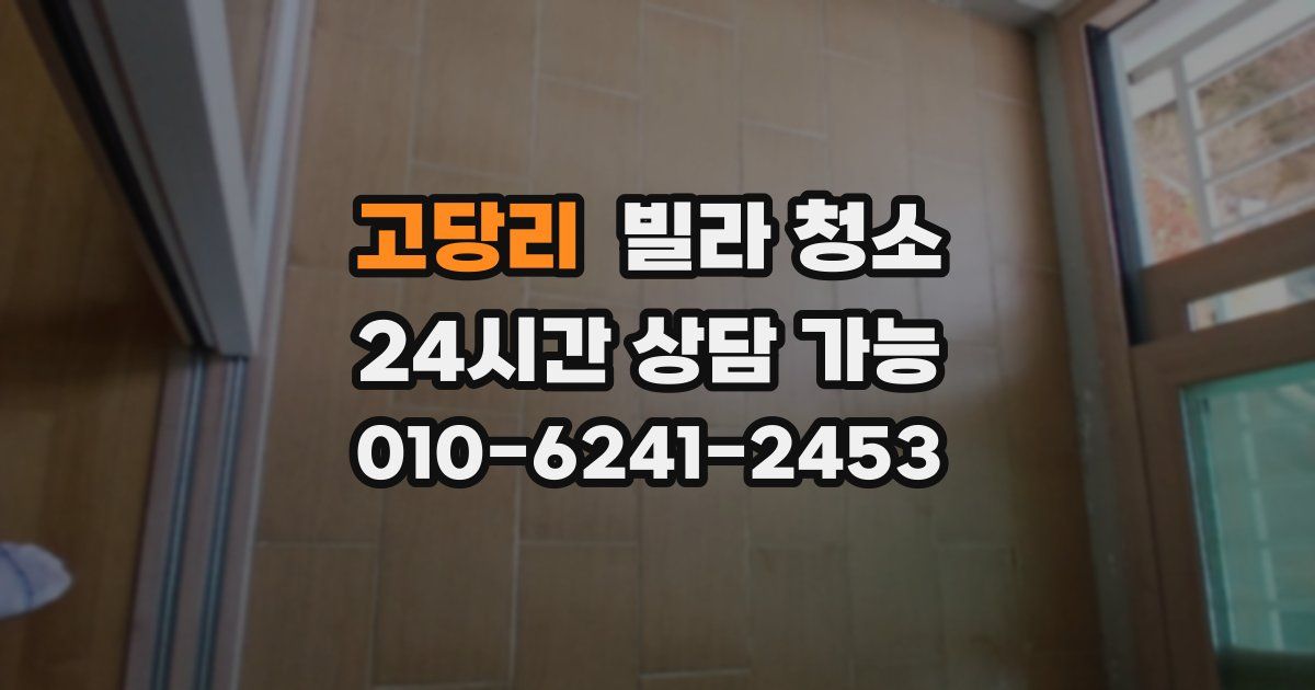 고당리 빌라 청소