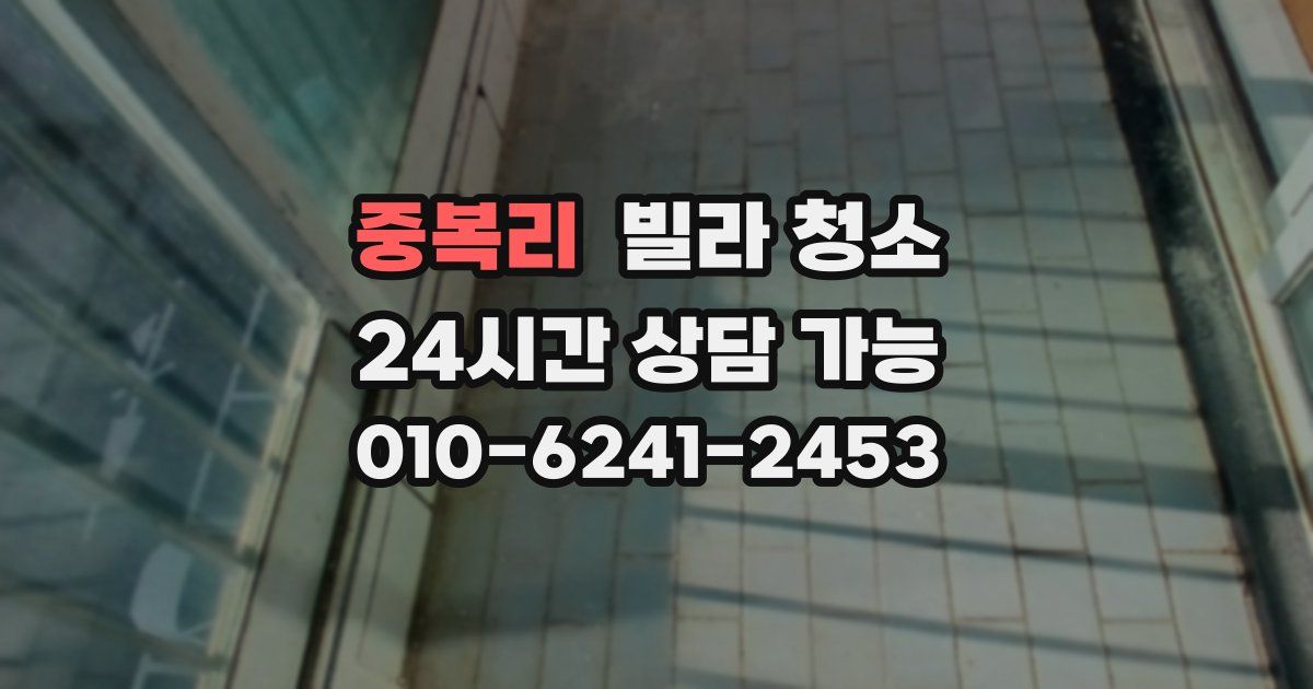 중복리 빌라 청소