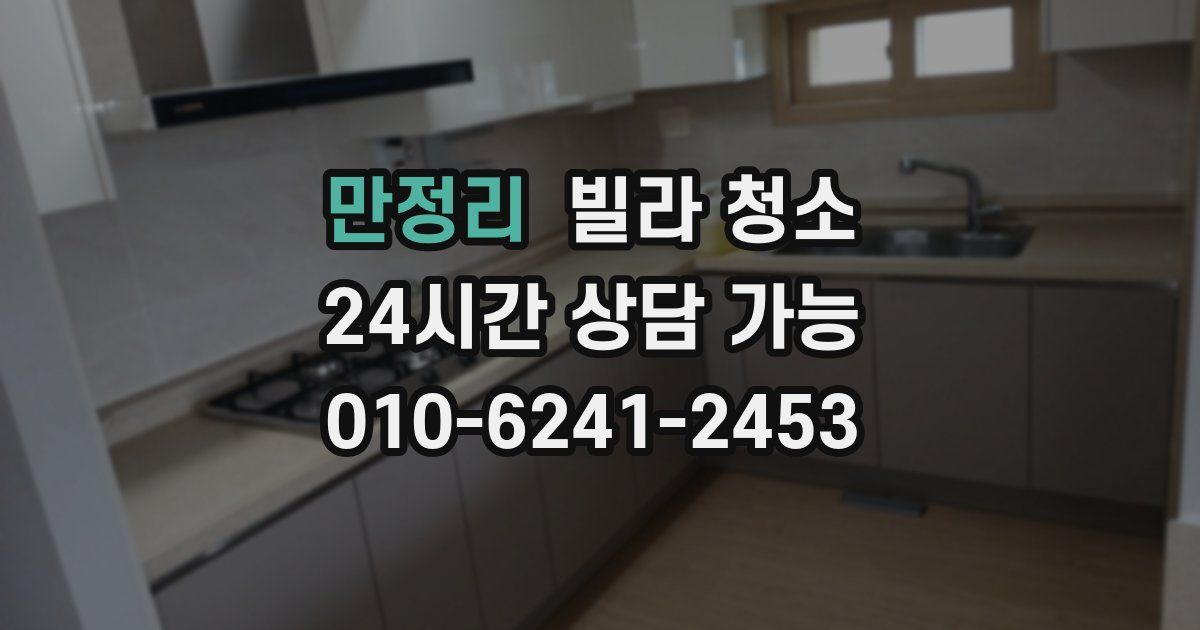 만정리 빌라 청소