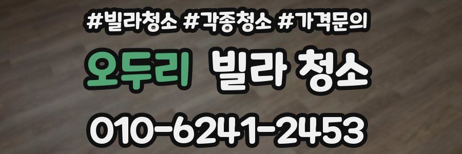 오두리 빌라 청소