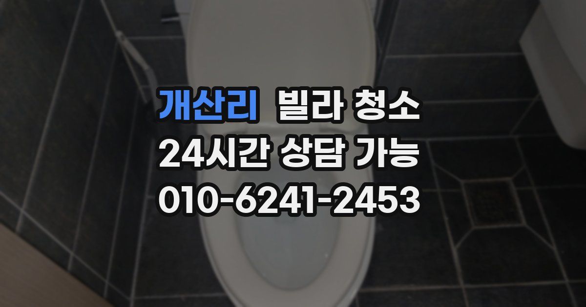 개산리 빌라 청소