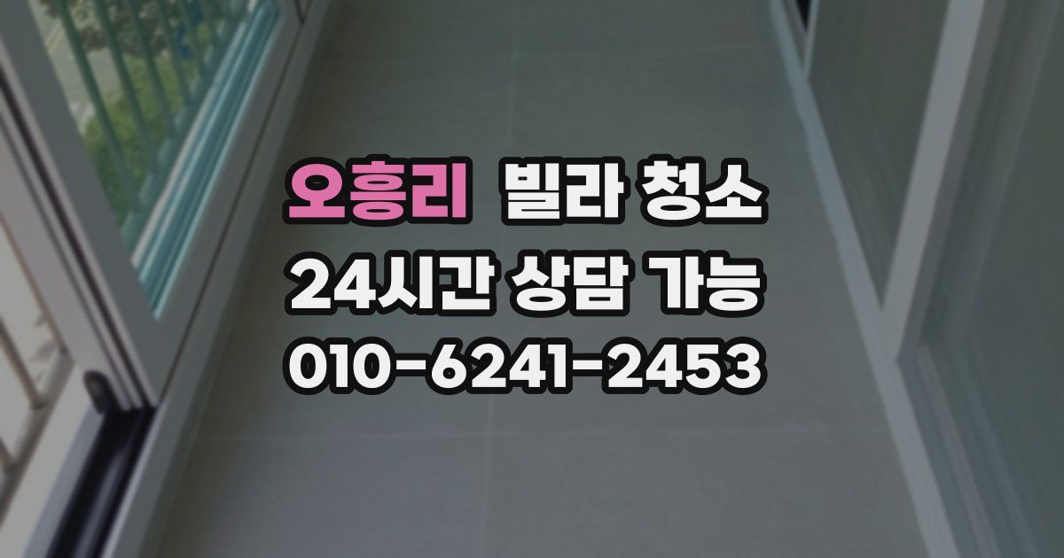 오흥리 빌라 청소