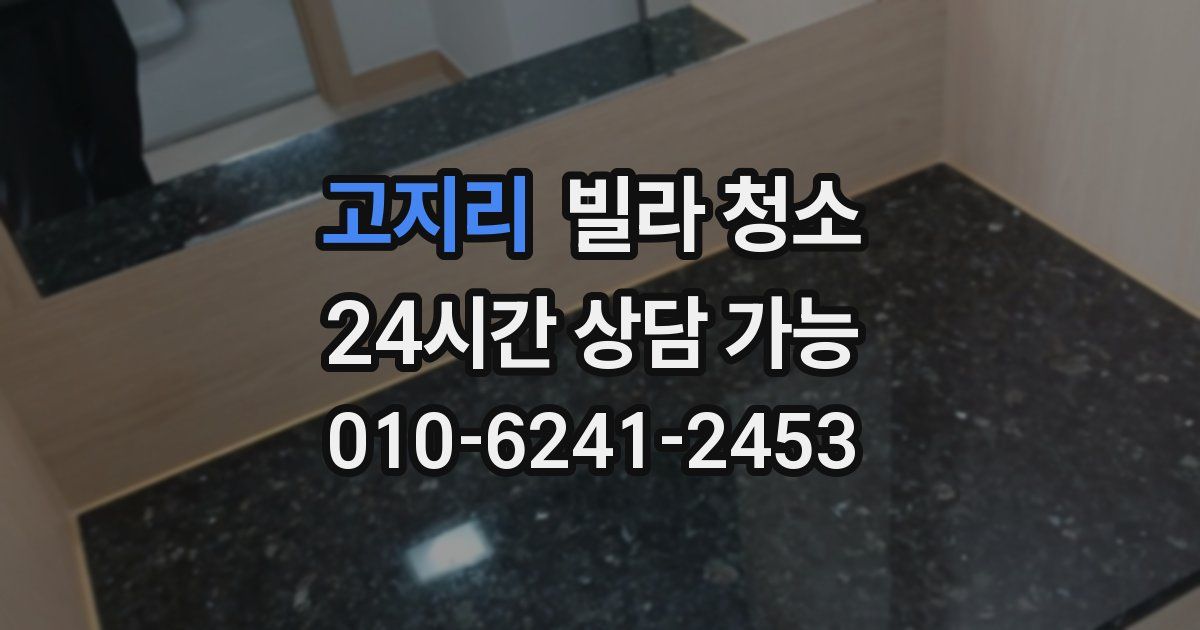 고지리 빌라 청소