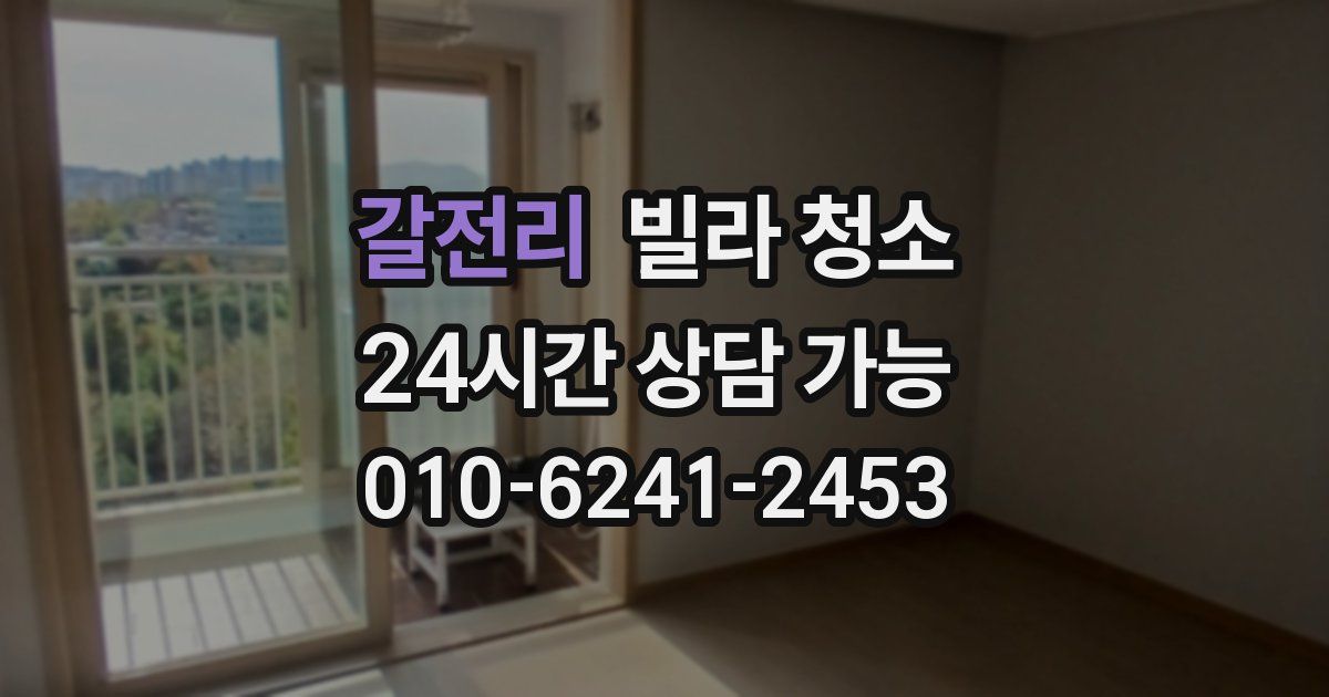 갈전리 빌라 청소